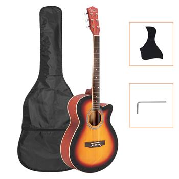 [Do Not Sell on Amazon] Glarry GT501 40 inch Spruce Front Cutaway Folk Guitar with Bag & Board & Wrench Tool Gradient Sunset(Do Not Sell on Amazon)