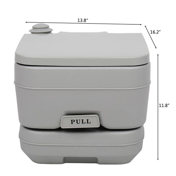 10L Portable Removable Flush Toilet with Single Outlet