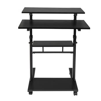 Standing Lifting Computer Table Single Tube Lifting Black [70*70*65.5CM]