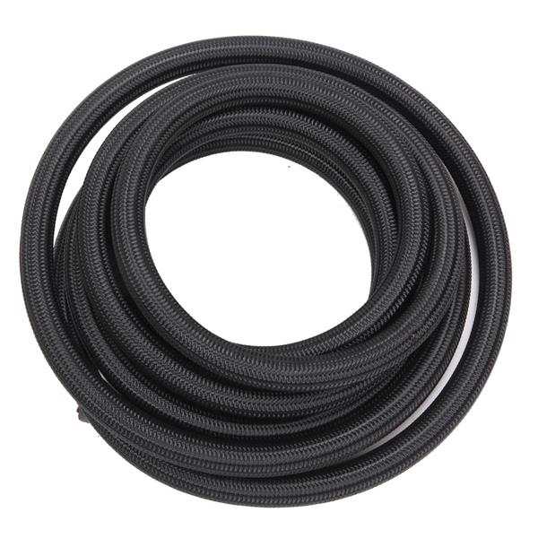 10AN 16-Foot Universal Black Fuel Pipe   10 Black Connectors