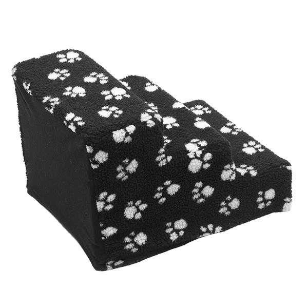 Soft Cat Dog Steps Ramp Paw design Small Climb Pet Step Stairs Black White