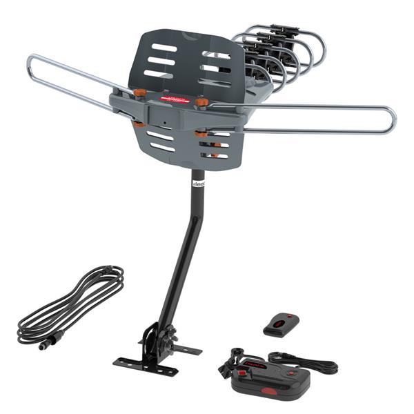360-Degree Rotation UV Dual Bands 28-36dB Outdoor Antenna Install-free Guide without Stand