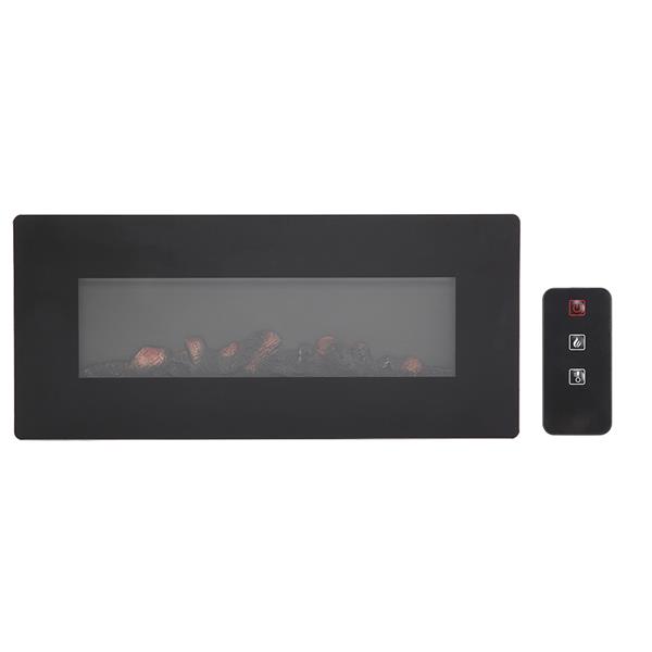 SF310-42AX 42 Inch 1400W Wall Hanging / Fireplace Single Color / Fake Wood / Heating Wire / With Small Remote Control Black