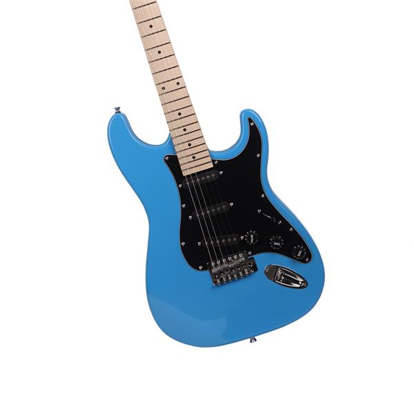 [Do Not Sell on Amazon]Glarry GST Stylish Electric Guitar Kit with Black Pickguard Sky Blue