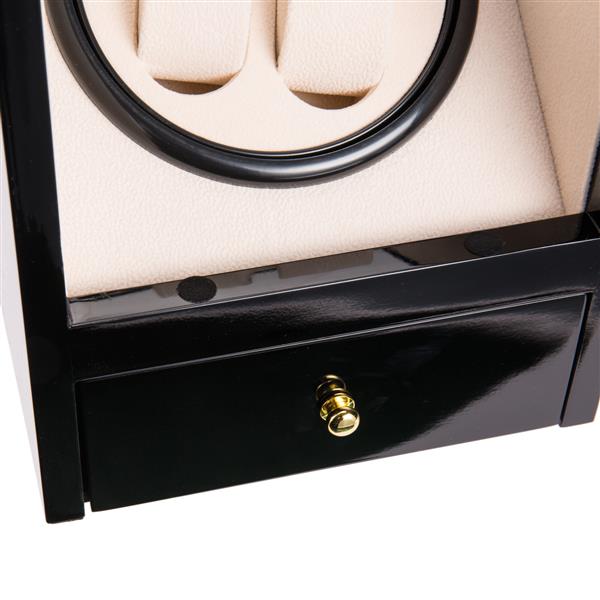 Watch Winder Display Box Automatic Rotation Storage 2 2 Grids Wooden Cases