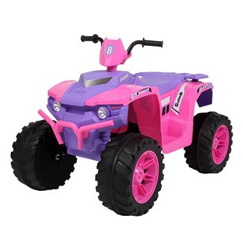 LZ-9955 ALL Terrain Vehicle Dual Drive Battery 12V7AH*1 without Remote Control with Slow Start Pink & purple