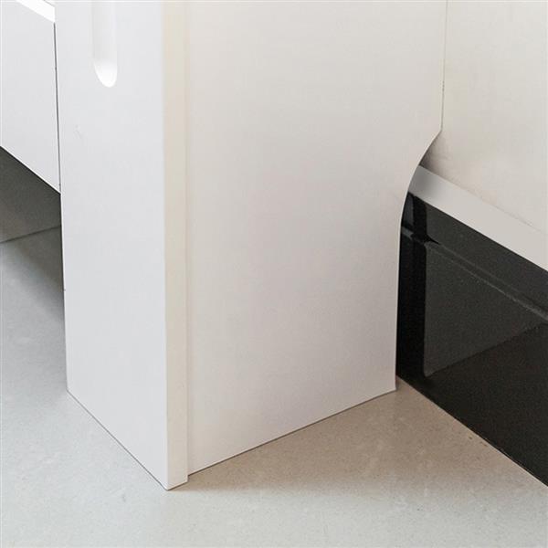 Simple Traditional Design Ventilated E1 MDF Board Vertical Stripe Pattern Radiator Cover White XL