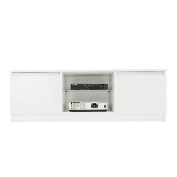 Elegant Household Decoration LED TV Cabinet with Two Drawers White