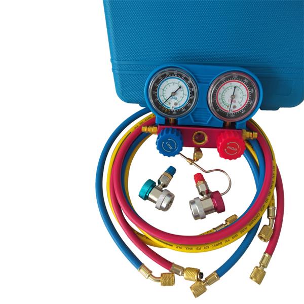 R134A Manifold Gauge Set AC A/C 5FT Colored Hose Air Conditioner