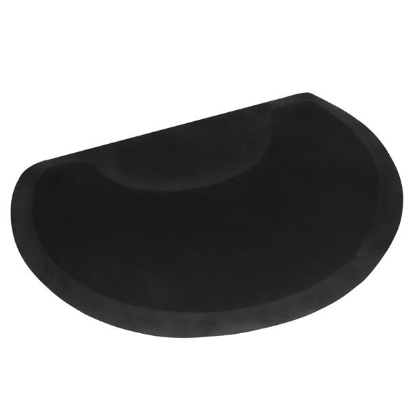 2pcs 4′x 3′x 1/2" Beauty Salon Semicircle Anti-fatigue Salon Mat Black 
