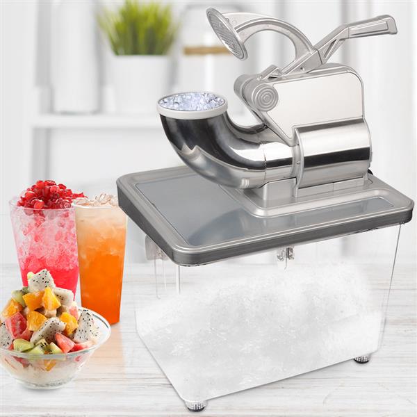 BY-300XTD 120V 350W Commercial Removable Dual Blades Electric Ice Crusher Silver