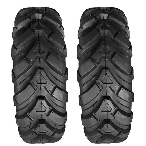 Pair ATV Tires Tubeless Rubber black tires millionparts 25x8-12 Dimensions 635mm