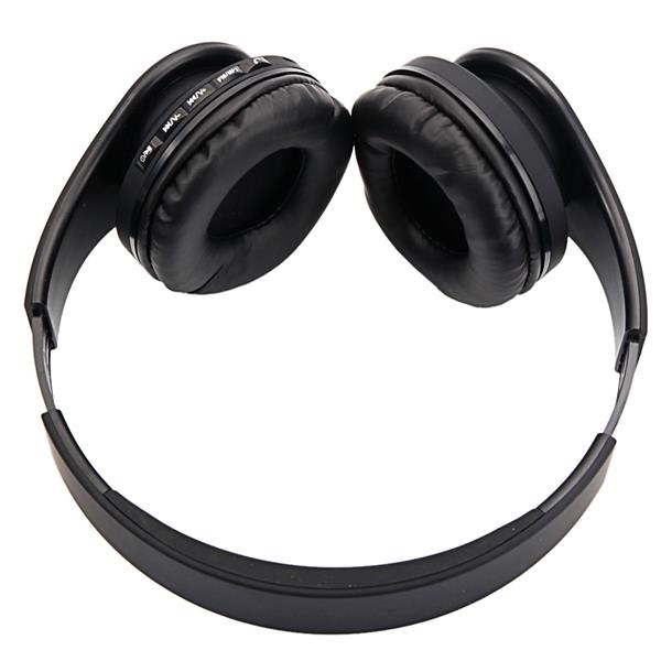 HY-811 Foldable FM Stereo MP3 Player Wired Bluetooth Headset Black