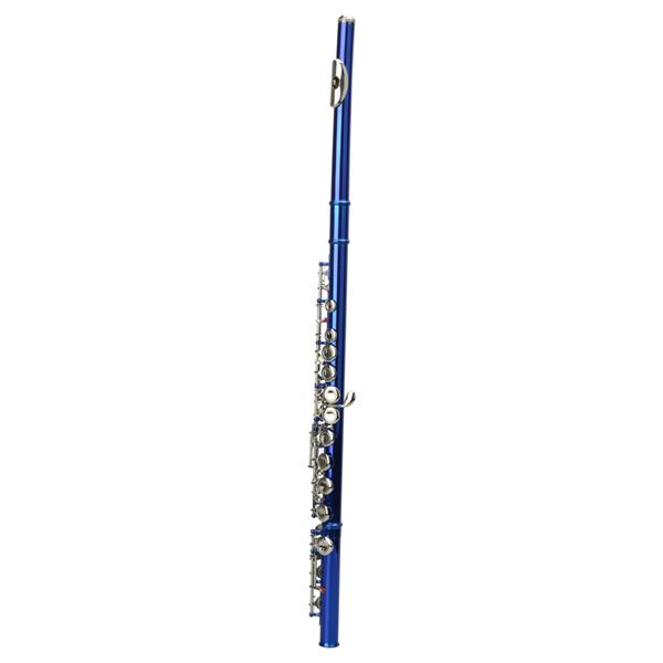 Cupronickel C 16-Key Closed Hole Concert Band Flute Blue