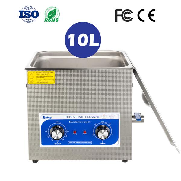 410HT / 240W / 10L / 40kHz / 110V / 60Hz / American Plug / Stainless Steel / Mechanical Ultrasonic Cleaner / Blue