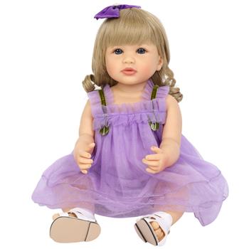 All-Plastic Simulation Doll: 22 Inches Purple Lace Skirt