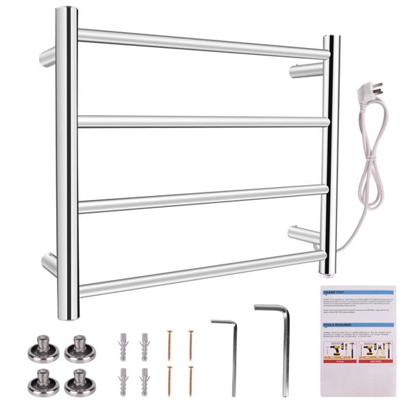 Towel Drying Rack Round Tube (Small Model) Power 80W 110V Constant Temperature 70°C Material 304 Stainless Steel (Button Switch In The Lower Right Corner)