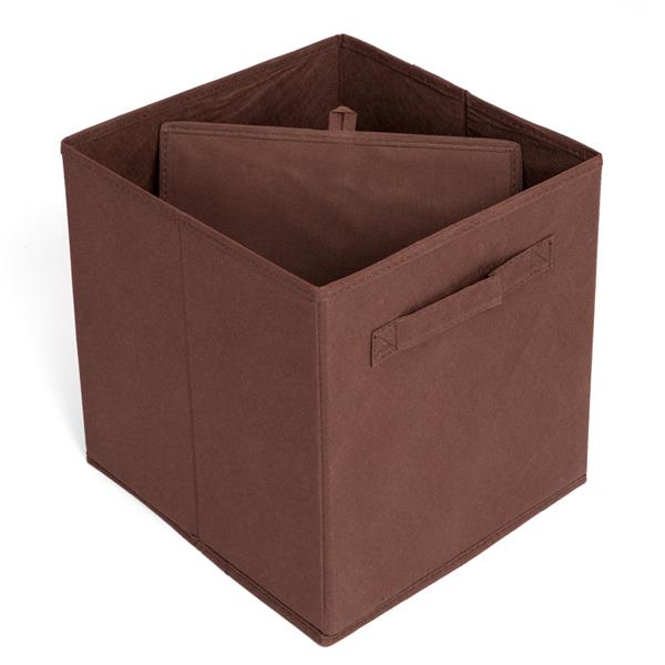 6pcs High Quality Non-woven Fabrics Storage Boxes Brown