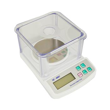 SF-400C 500g/0.01g Portable Electronic Laboratory Scale with Windshield Gray & White 