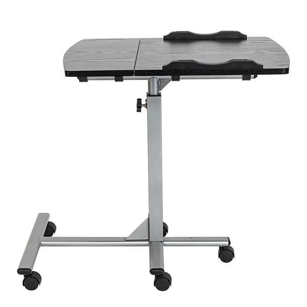 Five-Wheel Home Use Multifunctional Lifting Removable Computer Desk Black & Silver