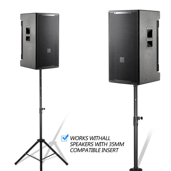 LZ-SP1 Height Adjustable 35MM COMPATIBLE Tripod DJ PA Speaker Stands Black