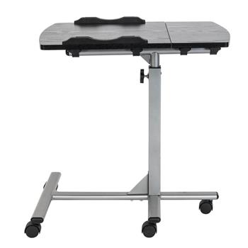 Five-Wheel Home Use Multifunctional Lifting Removable Computer Desk Black & Silver