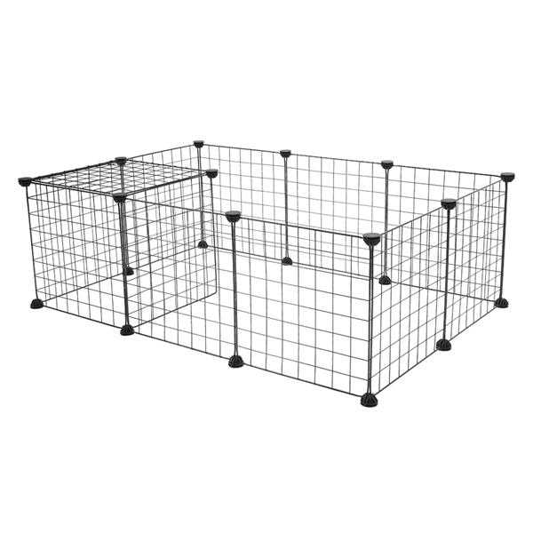 Pet Playpen, Small Animal Cage Indoor Portable Metal Wire Yard Fence for Small Animals, Guinea Pigs, Rabbits Kennel Crate Fence Tent