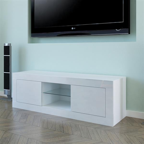 LED Two Door TV Cabinet White