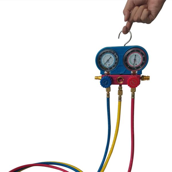 R134A Manifold Gauge Set AC A/C 5FT Colored Hose Air Conditioner