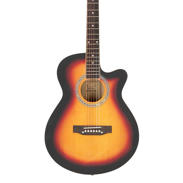 [Do Not Sell on Amazon] Glarry GT501 40 inch Spruce Front Cutaway Folk Guitar with Bag & Board & Wrench Tool Gradient Sunset(Do Not Sell on Amazon)