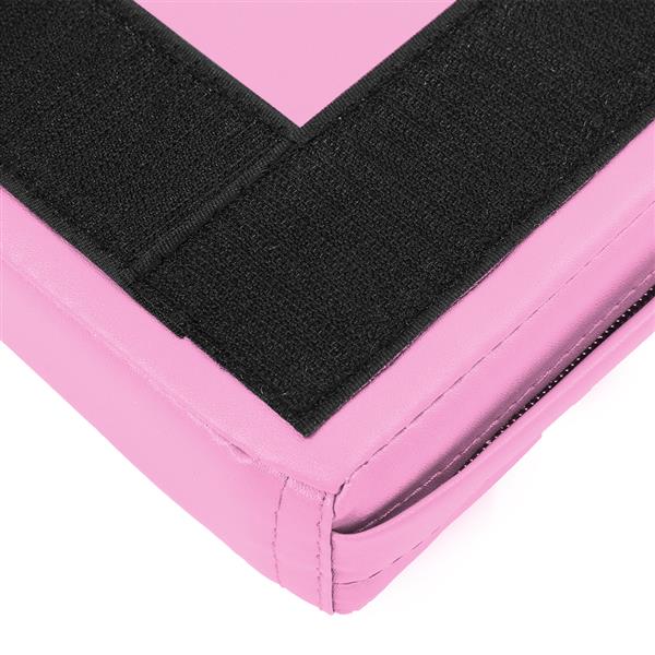 6'x2'x2" Tri-fold Gymnastics Yoga Mat with Hand Buckle Pink