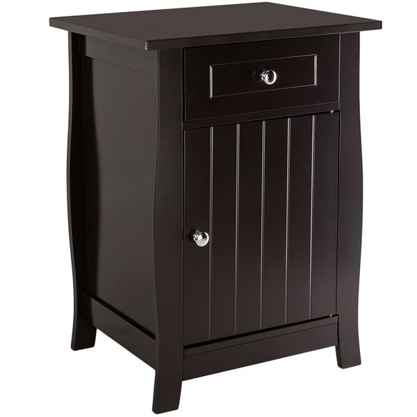  Brown Painted Single Door One Pump Bedside Cabinet