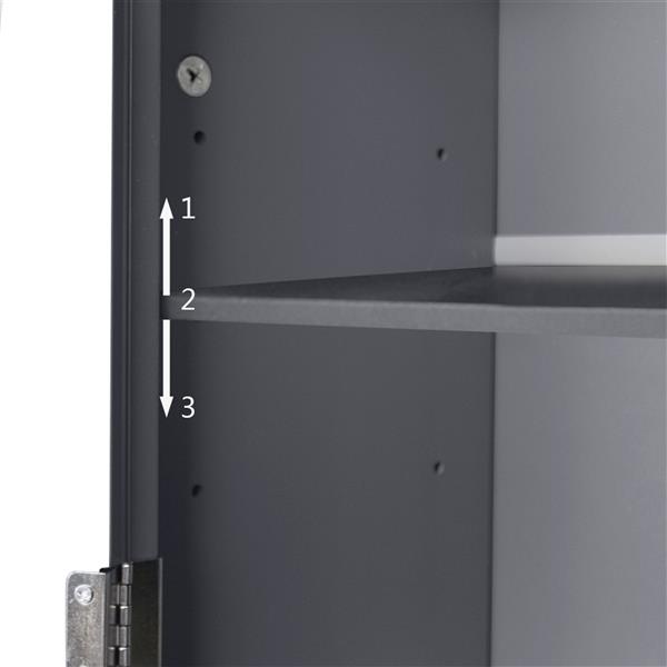 Double Door Wall Cabinet Grey