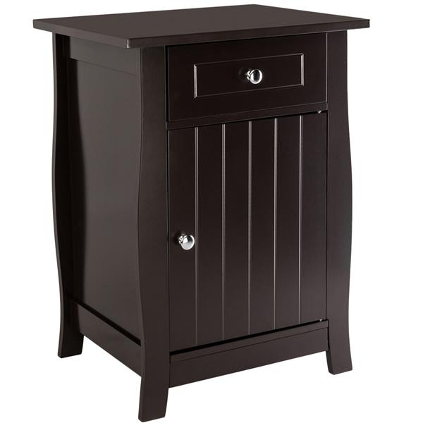  Brown Painted Single Door One Pump Bedside Cabinet