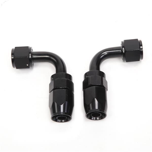 8AN 12-Foot Universal Black Fuel Hose   6 Black Connectors