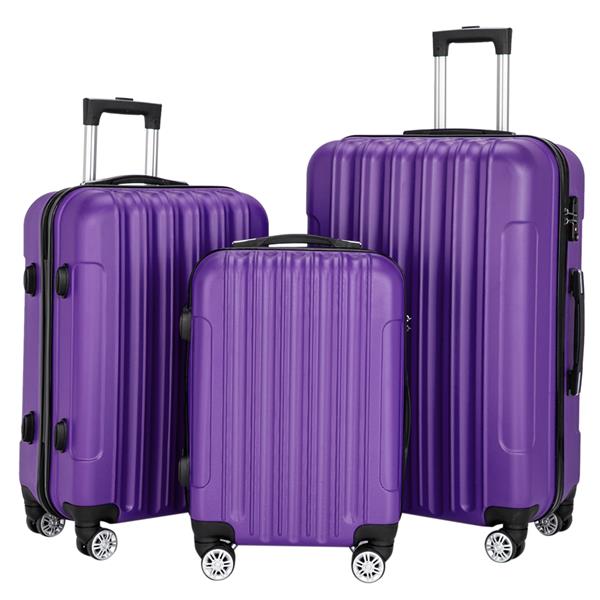 3-in-1 Multifunctional Large Capacity Traveling Storage Suitcase Luggage Set Purple