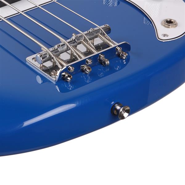 Exquisite Burning Fire Style Electric Bass Guitar Blue