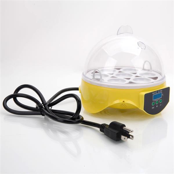 7-Egg Mini Practical Poultry Electric Incubator (US Standard) Yellow