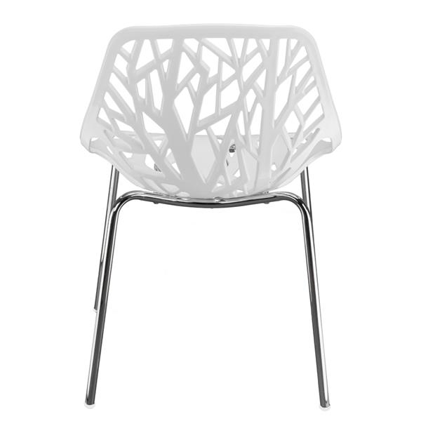 4pcs Bird's Nest Style Lounge Chair White