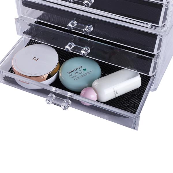 SF-1122-1 Cosmetics Storage Rack with 2 Small & 5 Large Drawers Transparent