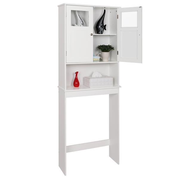 Double Doors Bathroom Cabinet White