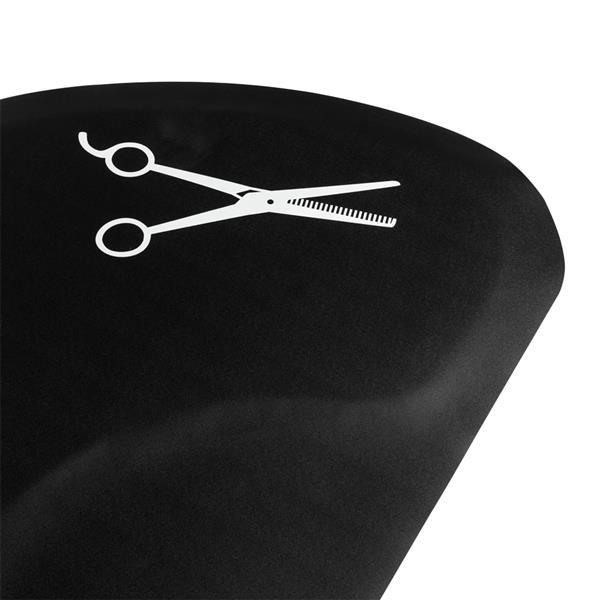 2pcs 3′x 5′x 1/2" Beauty Salon Semicircle Anti-fatigue Salon Mat Scissors Pattern Black 