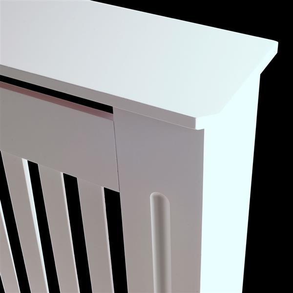 Simple Traditional Design Ventilated E1 MDF Board Vertical Stripe Pattern Radiator Cover White XL
