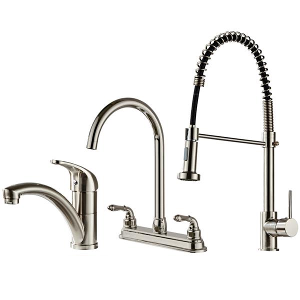 Pull-down Kitchen Faucet-Brushed Nylon Water Pipe