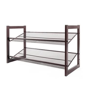 2-layer Iron Oblique Plane Shoe Rack Chromeplate