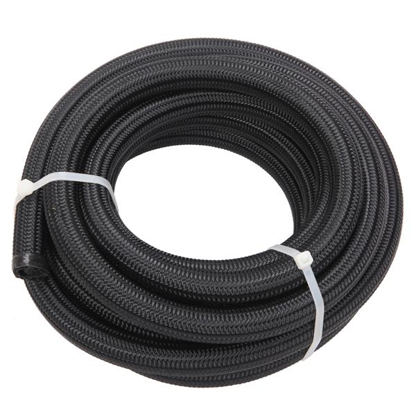 10AN 16-Foot Universal Black Fuel Pipe   10 Black Connectors