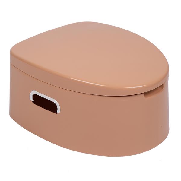 Portable Toilet with Non-slip Mat Brown