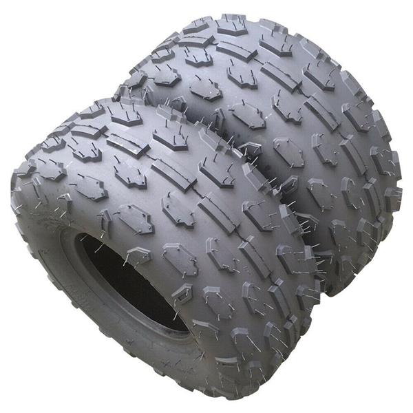 Pair of ATV Go Kart Tires 145/70-6 Rated Black rubber Depth: 5 mm