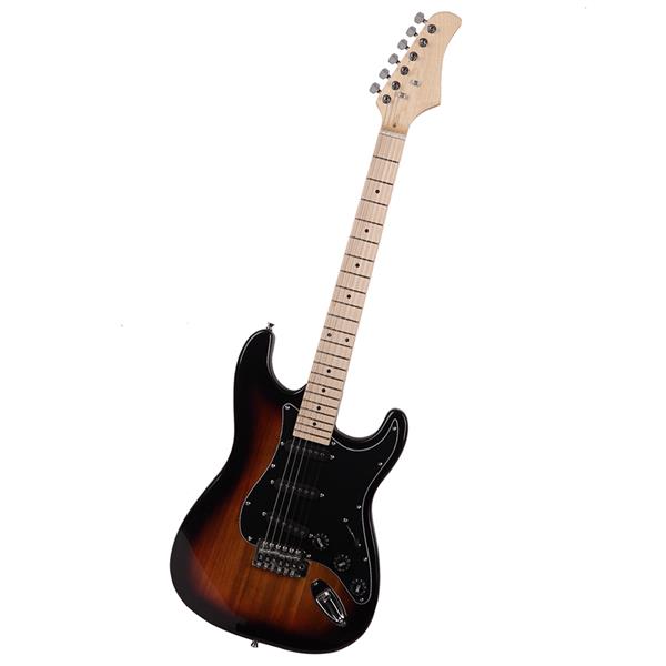 ST Stylish Electric Guitar with Black Pickguard Golden
