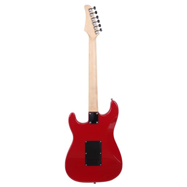 ST Stylish Electric Guitar with Black Pickguard Red